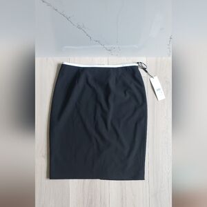 Calvin Klein Pencil Skirt Womens 6 Black Midi NWT Work Office Attire